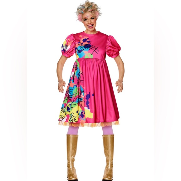 barbie the movie weird barbie adult costume/ sz s/m new - Picture 1 of 3